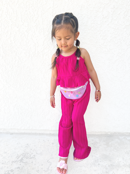 Purple Flower Mini Fanny Bag