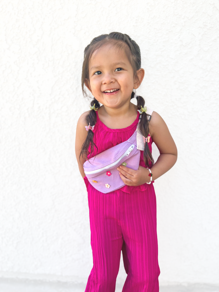 Purple Flower Mini Fanny Bag