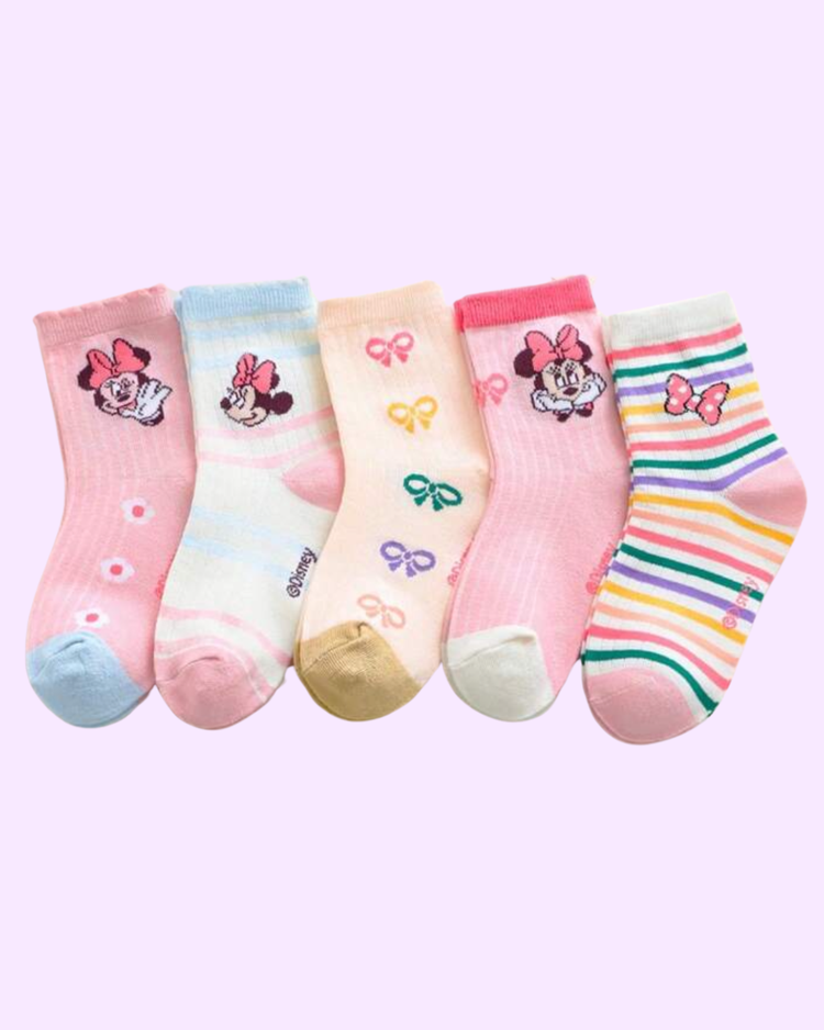 Girl's Colorful Minnie Socks