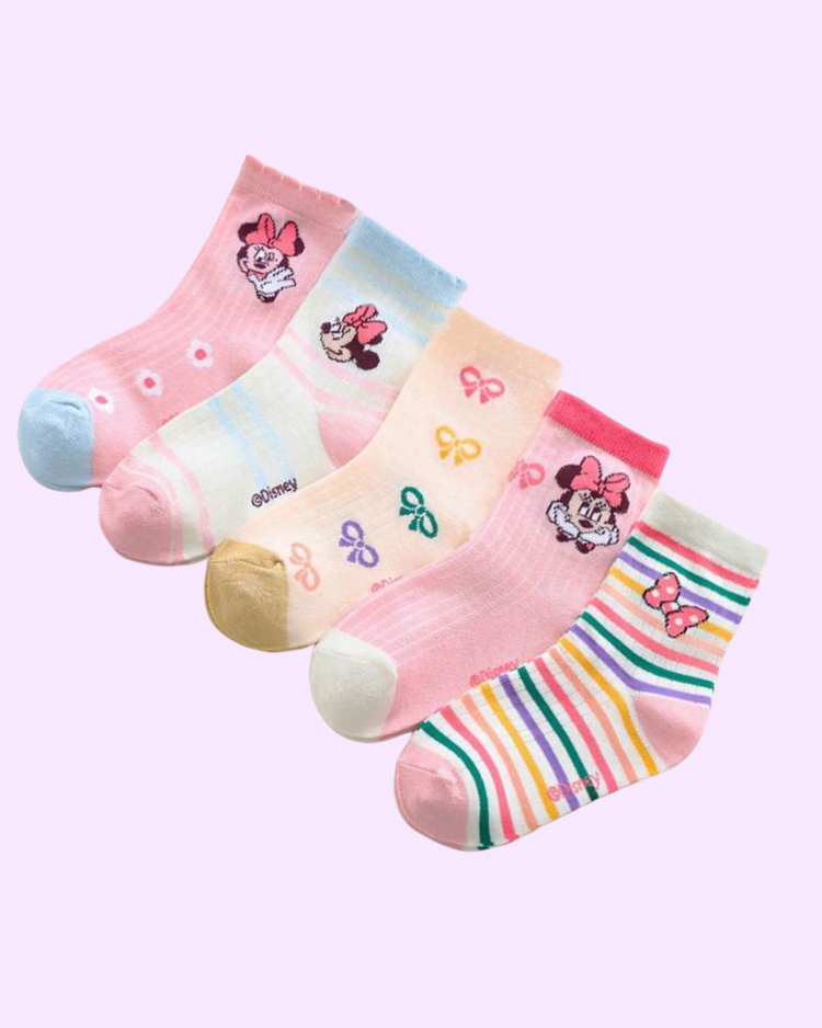 Girl's Colorful Minnie Socks