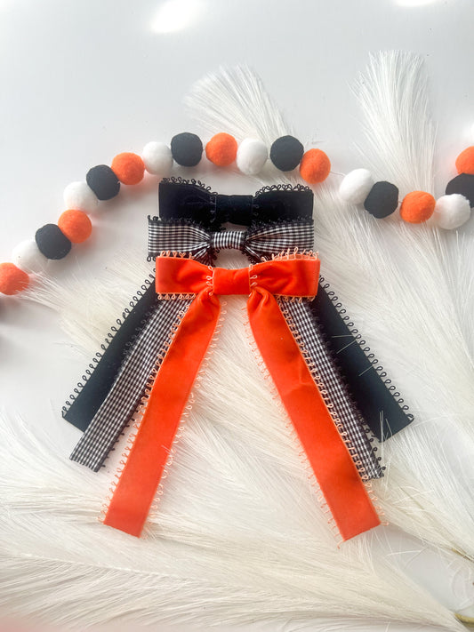 Halloween Long Ribbon Bows