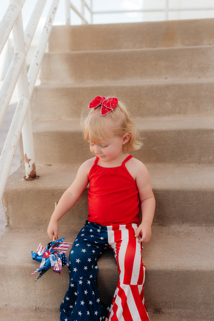 Red & Blue Gauze Stars Bows