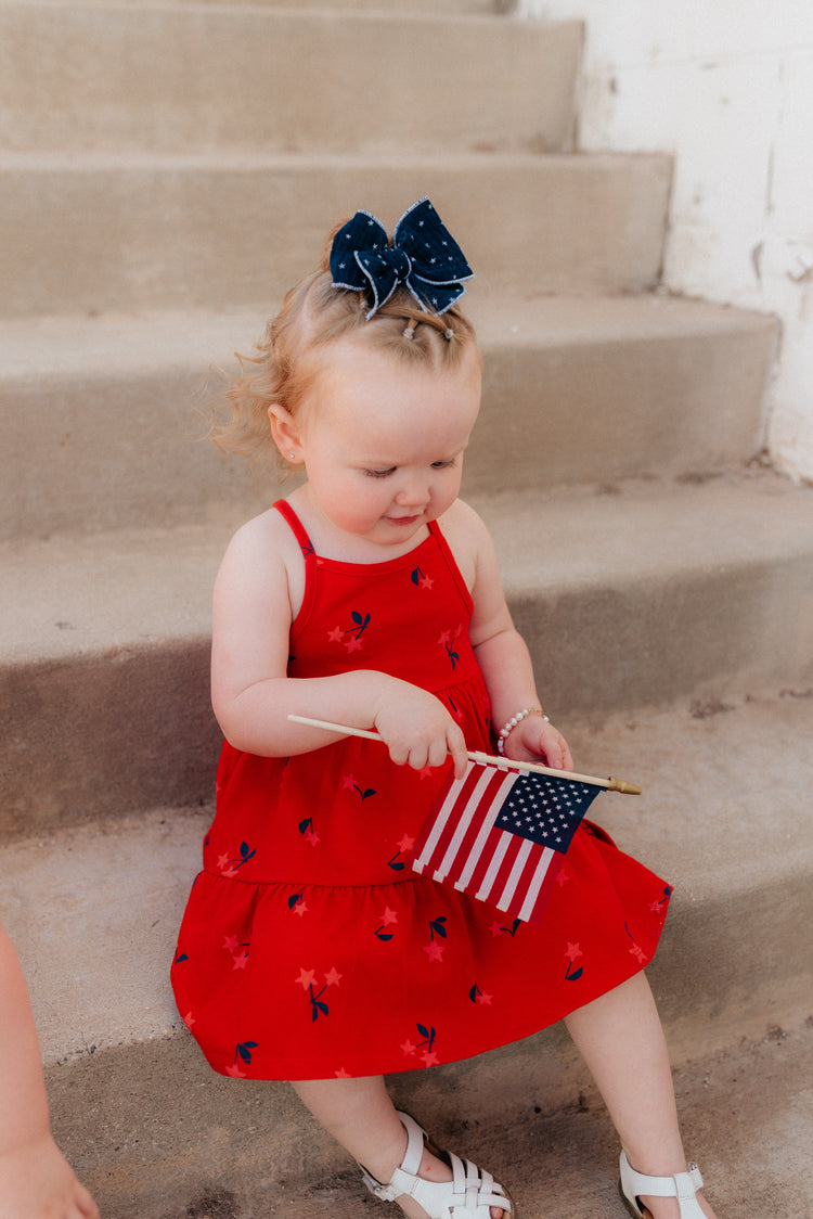 Red & Blue Gauze Stars Bows