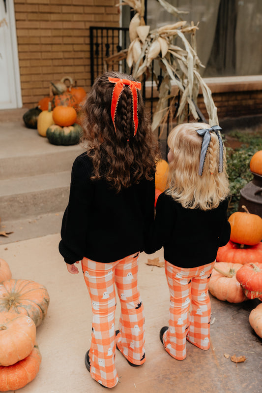 Orange Plaid Ghost & Bat Flares