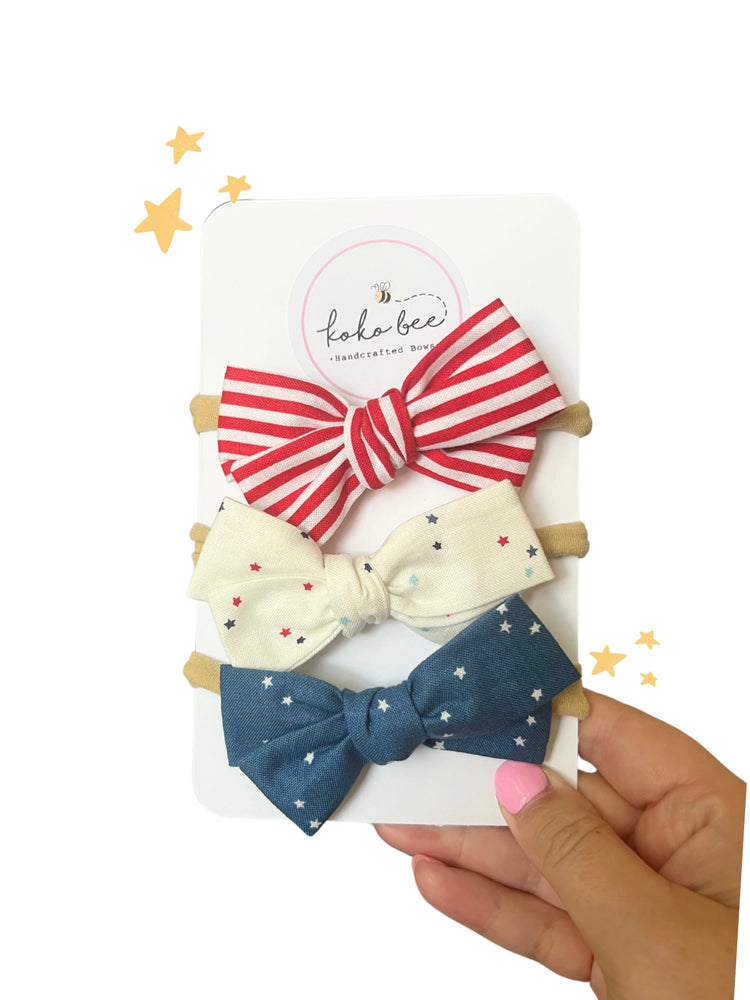 USA Stars & Stripes Small Bow Bundle
