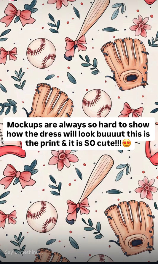 PRE-ORDER Baseball Girlie Dress