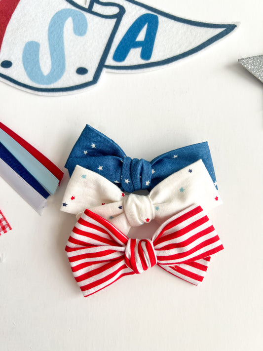 USA Stars & Stripes Small Bow Bundle