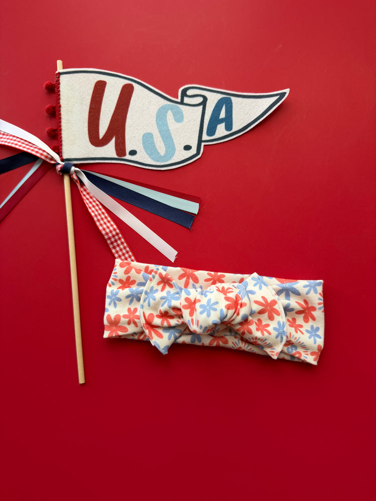 Red, White & Bloom Bows