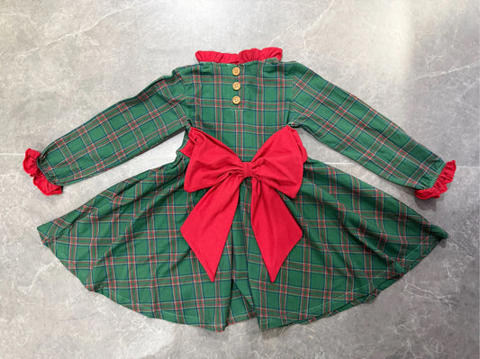 Green Traditional Plaid Dress