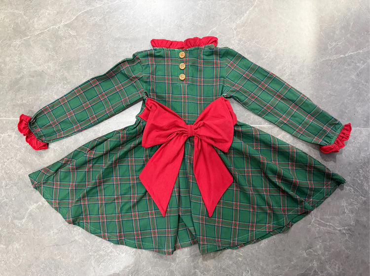 Green Traditional Plaid Dress