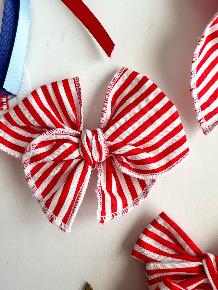 Red & White Mini Stripes