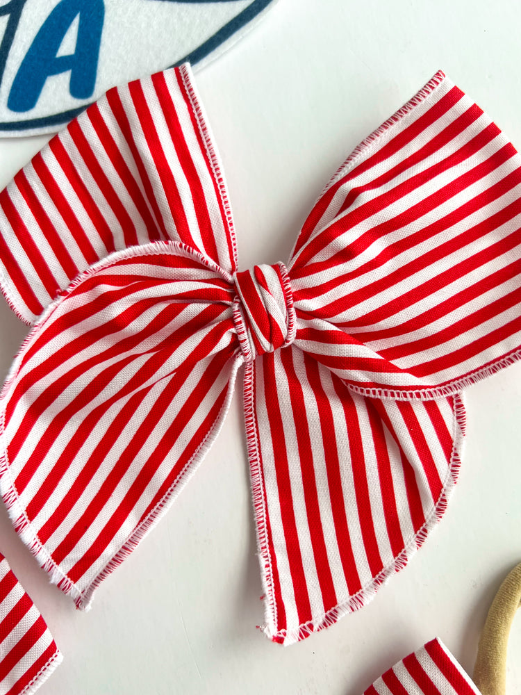 Red & White Mini Stripes