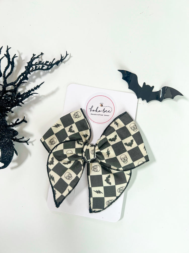 Checkered Skulls Bows