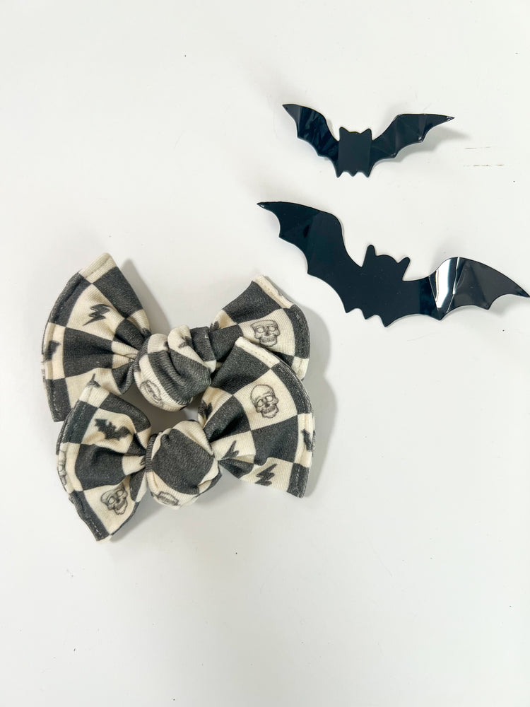 Checkered Skulls Bows
