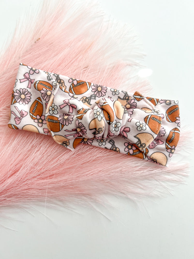 Pink Football Girlie Bows