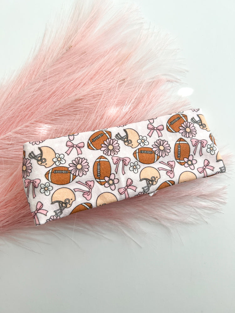 Pink Football Girlie Bows