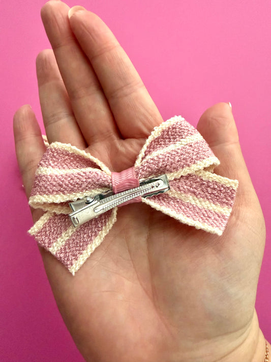 Pink & Cream Striped Mini Piggies