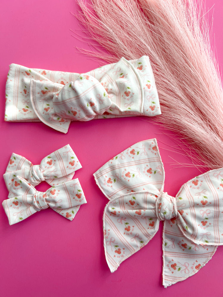 Muted Cherry Mouse Bows