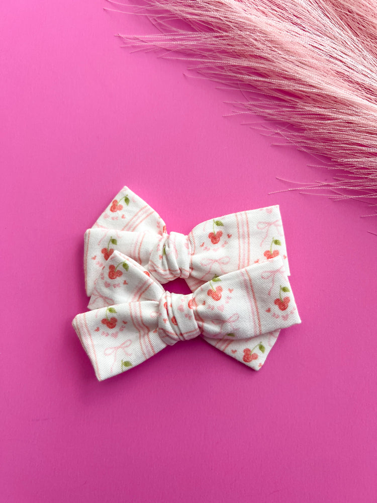 Muted Cherry Mouse Bows