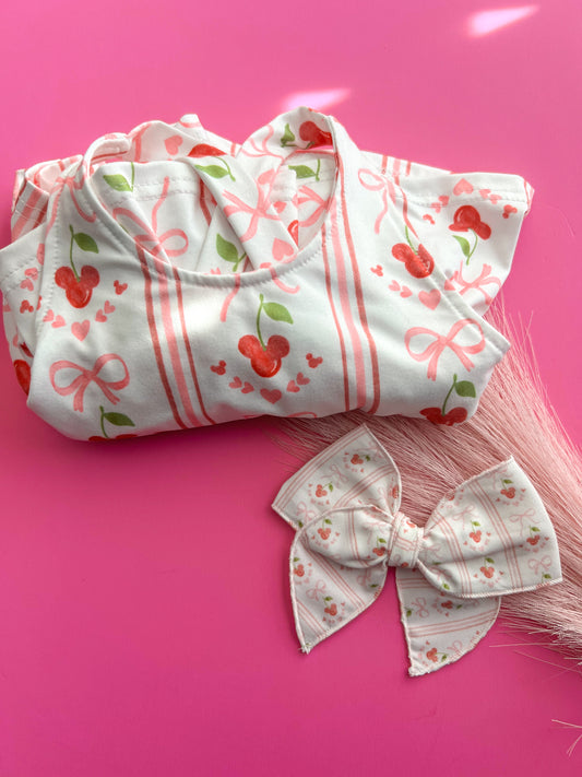 Muted Cherry Mouse Bows