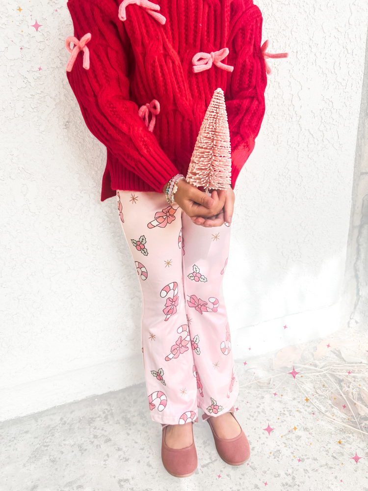 Girl's Red Bow Sweater