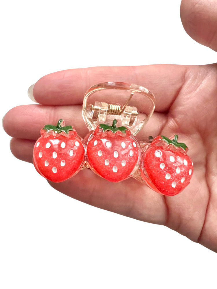 Mini Strawberry Claw Clip
