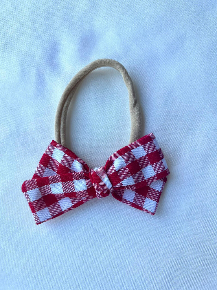 Red Checkered Gingham Bows