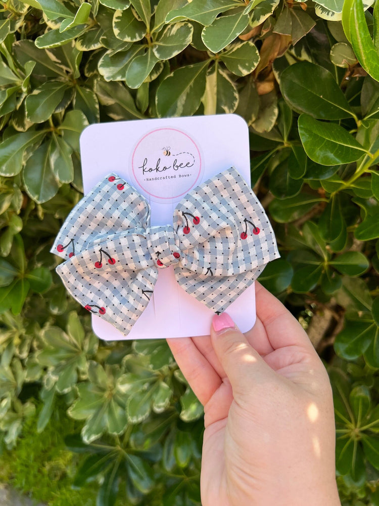 Cherry Plaid Bows
