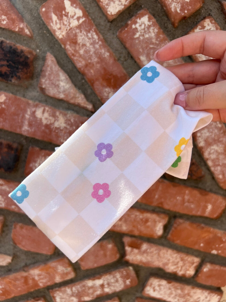 Checkered Blooms Headwraps & Piggies