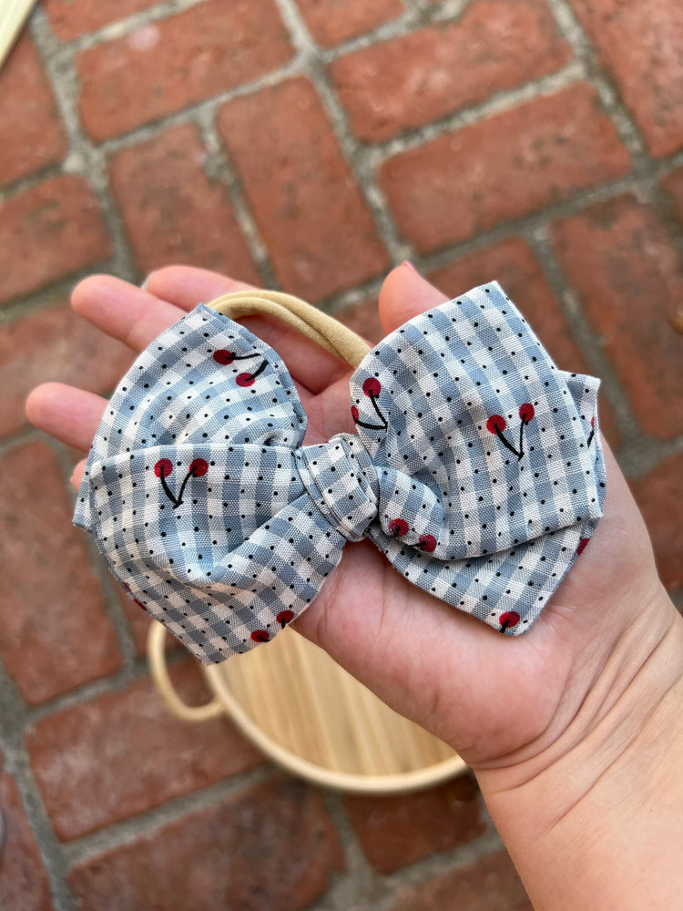 Cherry Plaid Bows