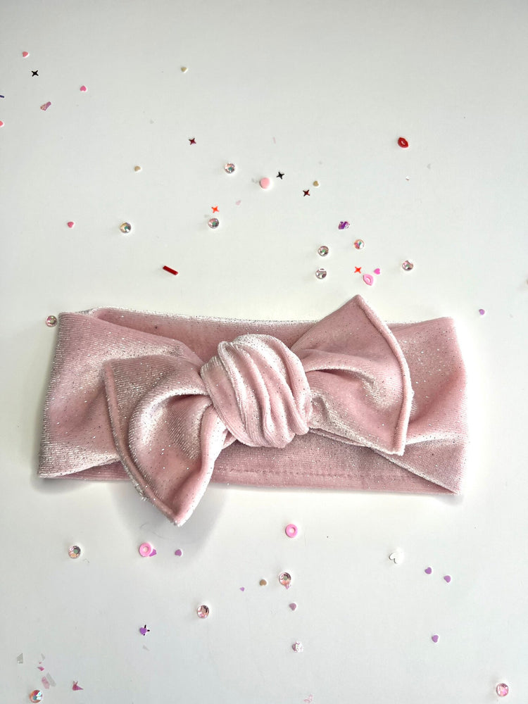 Light Pink Sparkle Velvet Bows