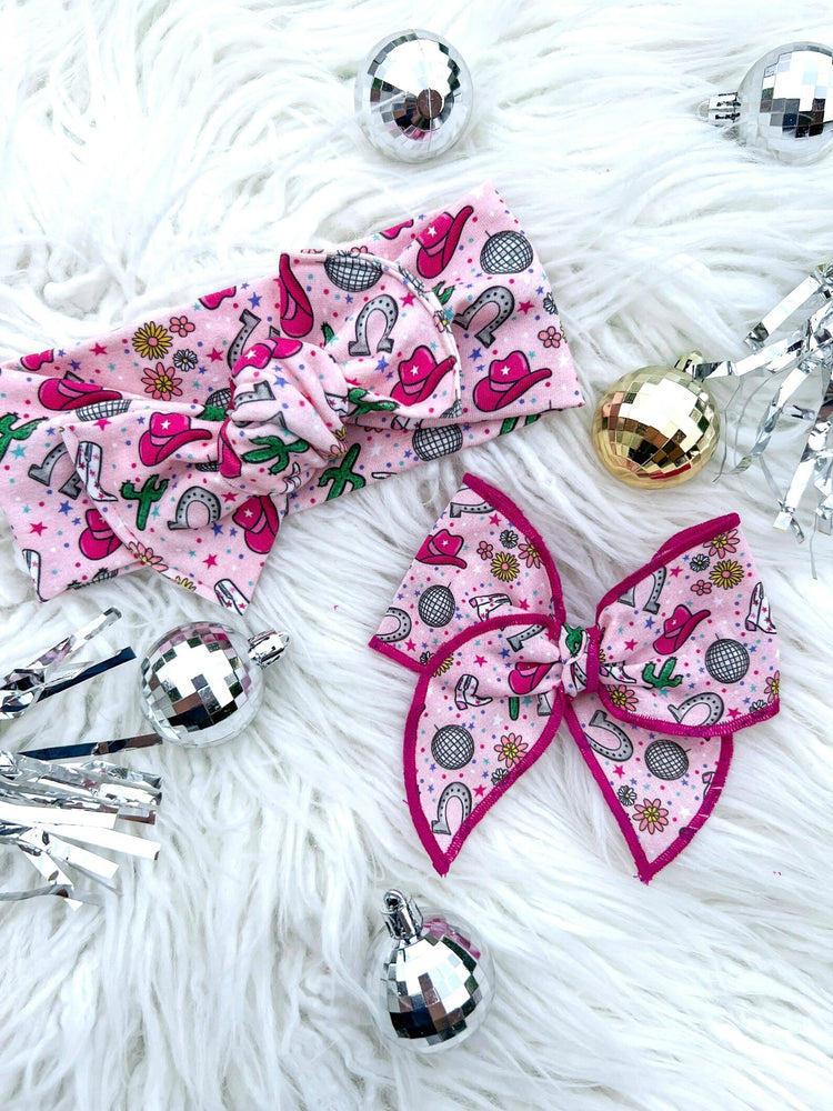 Pink Disco Cowgirl Bows