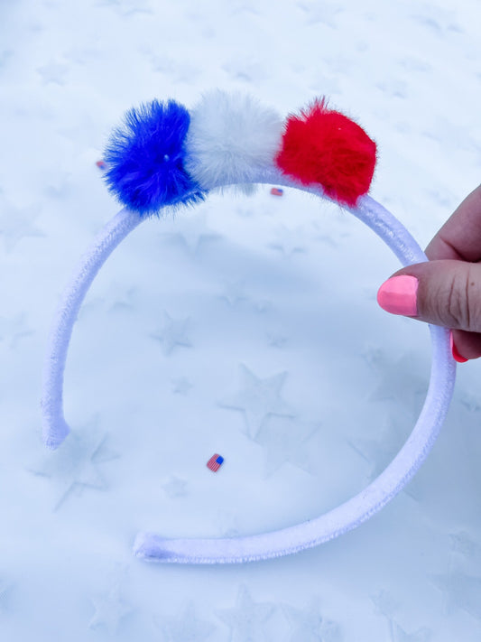 4th Of July Headbands & Velvet Star Clips