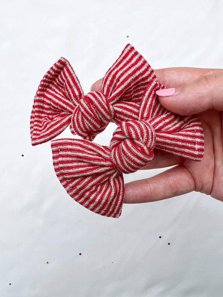 Red Stripes Headwraps & Knot Bows