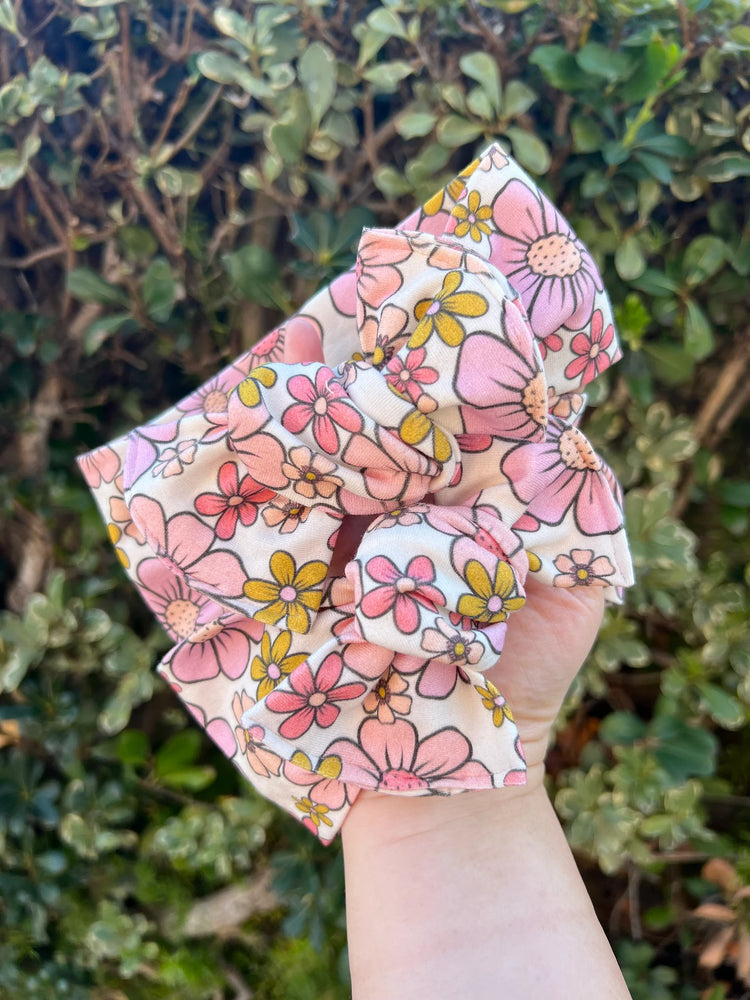 Rosy Lavender Flower Headwraps