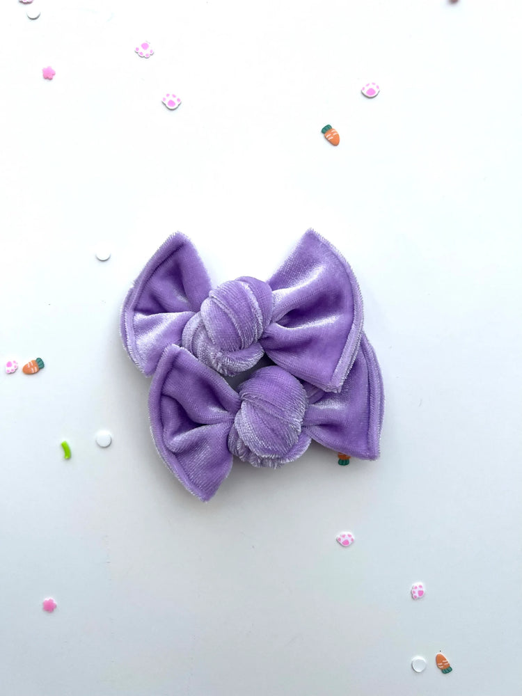 Lavender Velvet Headwraps & Piggies
