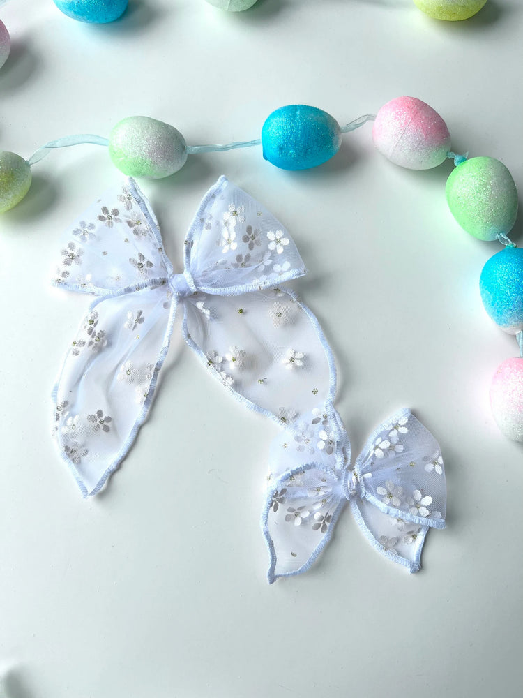 Spring Daisy Tulle Bows