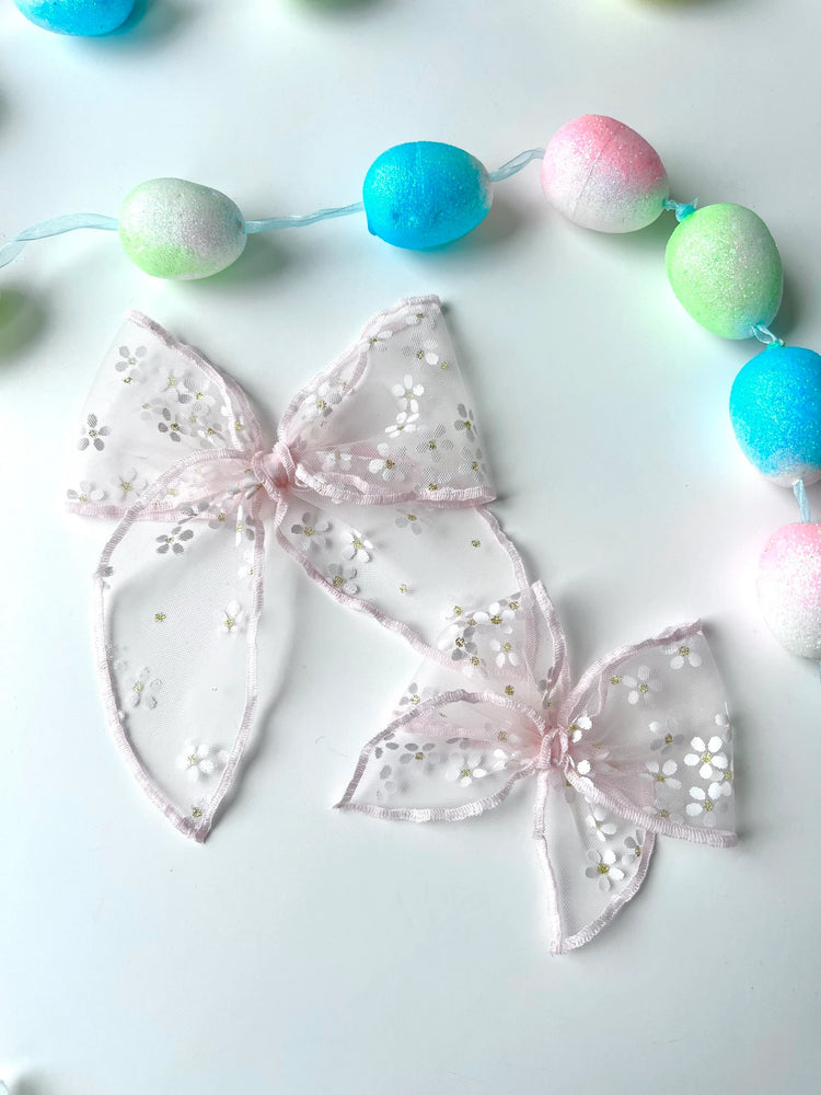 Spring Daisy Tulle Bows