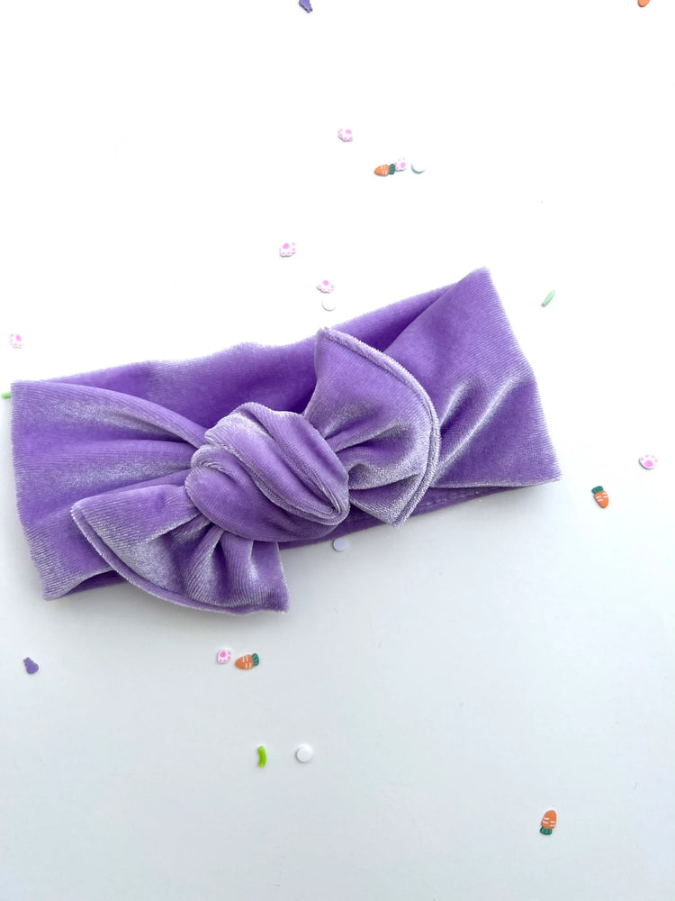 Lavender Velvet Headwraps & Piggies