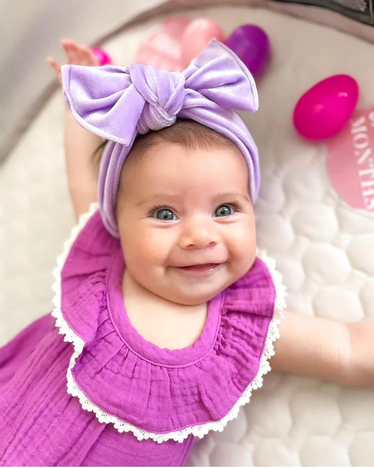 Lavender Velvet Headwraps & Piggies