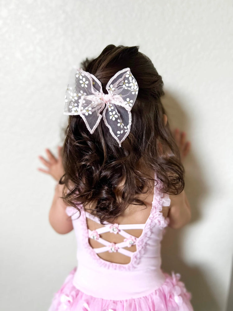Spring Daisy Tulle Bows