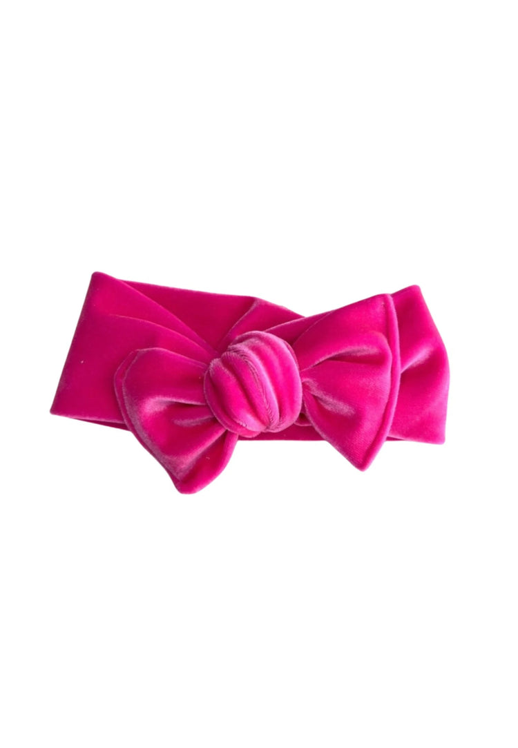 Hot Pink Velvet Headwraps & Piggies