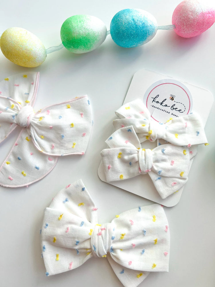 Spring Swiss Dot Bows