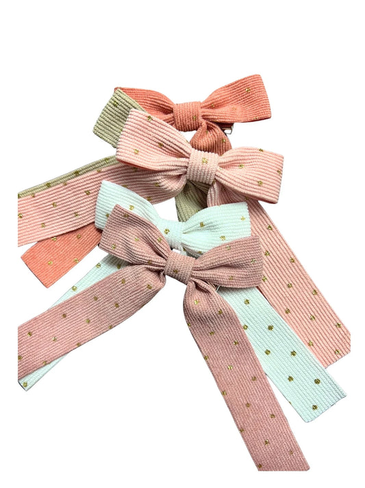 Long Tail Polka Dot Bows