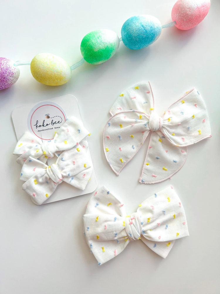 Spring Swiss Dot Bows