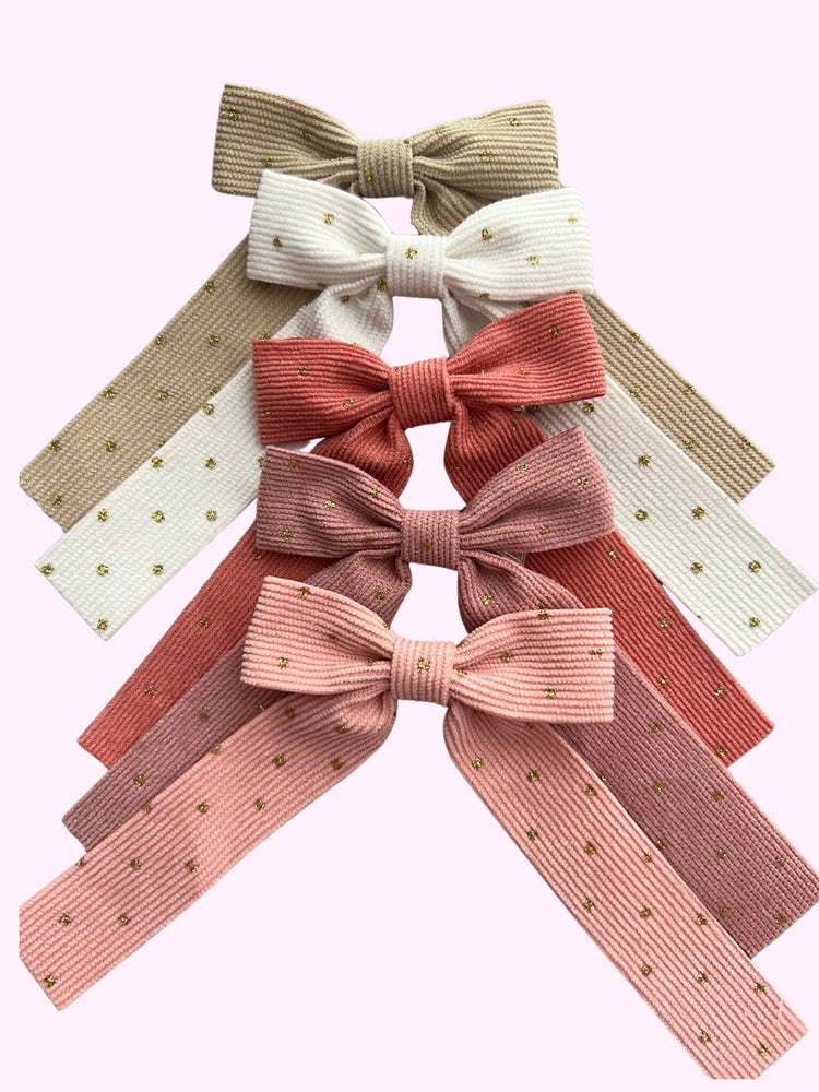 Long Tail Polka Dot Bows