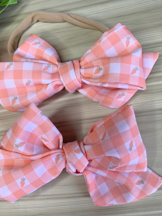 Carrot Gingham Bows