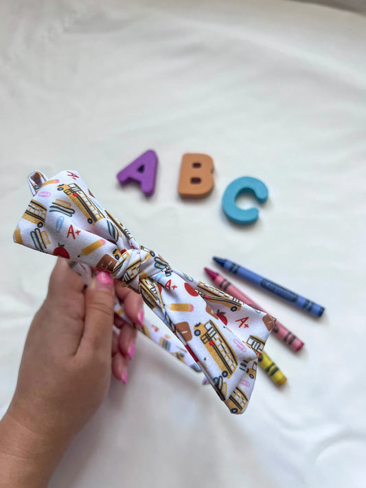 Back To School Skinny Bow Headband