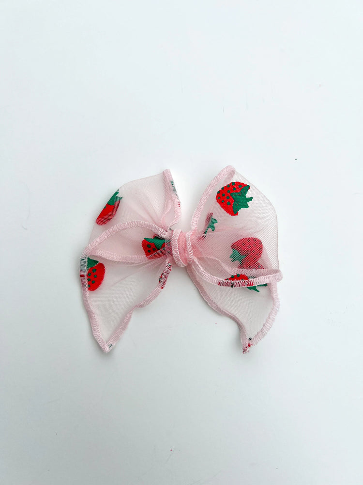 Strawberry Tulle Bows