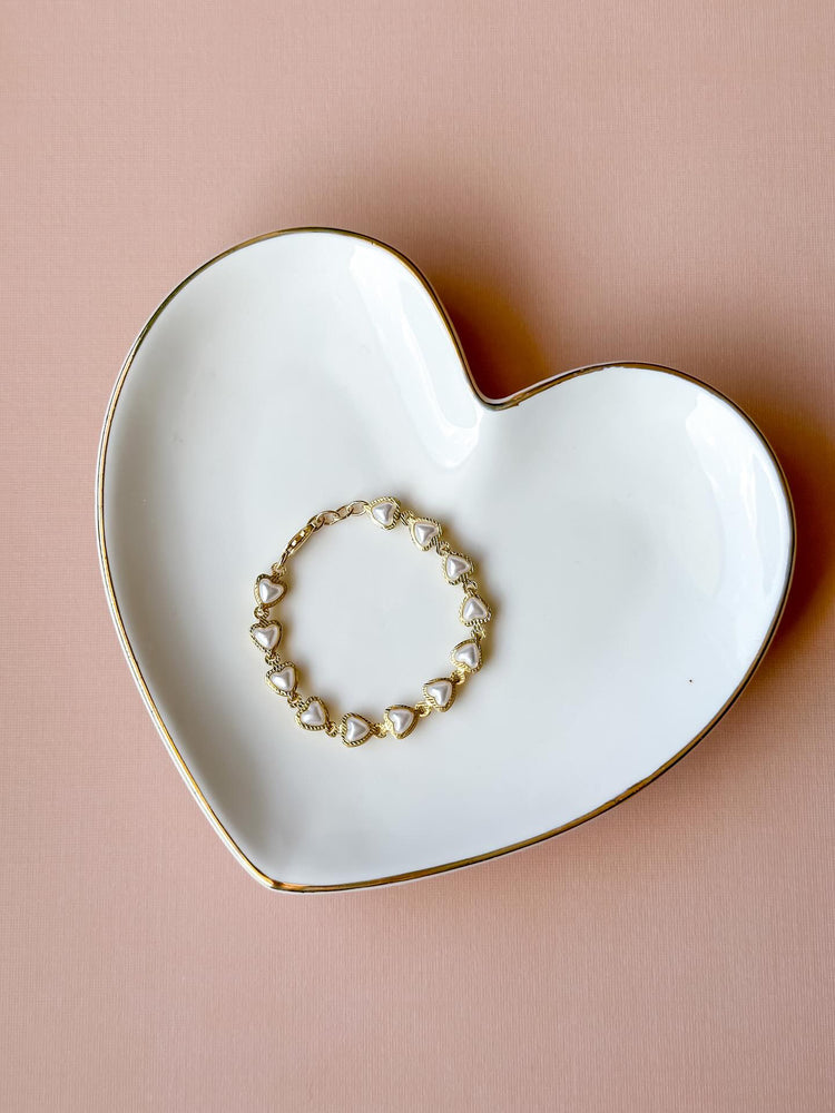 Pearly Hearts Bracelet
